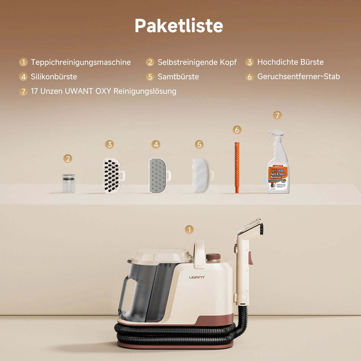 UWANT Y100 Pro – Nettoyeur de tapis et de moquettes portatif