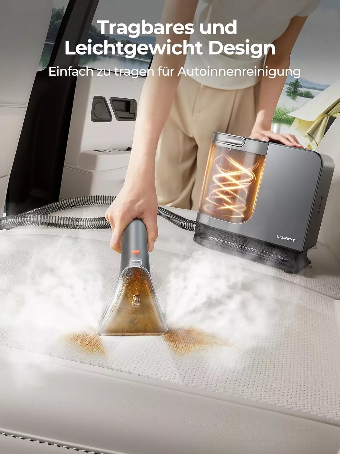 UWANT B400 Tragbarer Teppich-Dampfreiniger