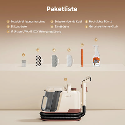 UWANT Y100 Pro – Nettoyeur de tapis et de moquettes portatif