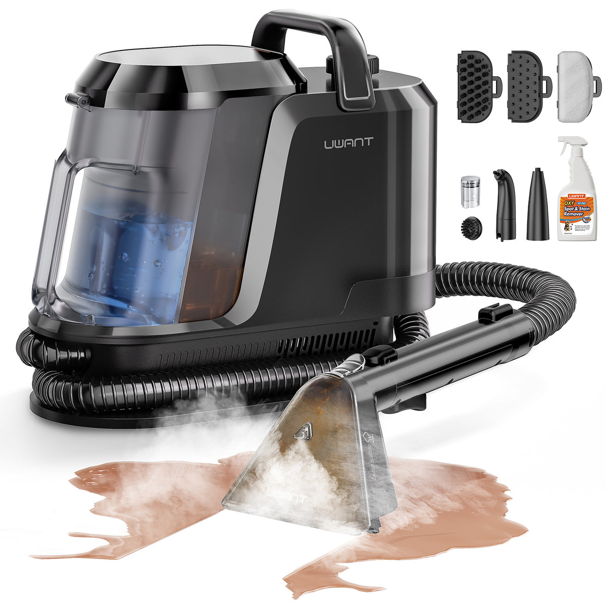UWANT Y100 Steam – Nettoyeur vapeur portatif pour tapis et tissus d’ameublement